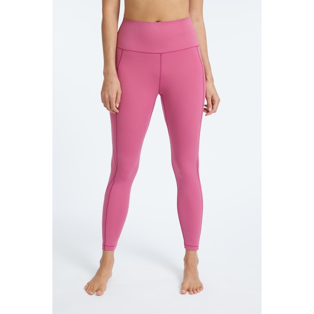 YogaWorks Womens High Waisted Pocket Leggings Red Violet YWAAA9007 XS NWT